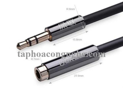 Ugreen 30707 0.5M màu Đen Cáp âm thanh 3.5mm nối dài AV124 30030707